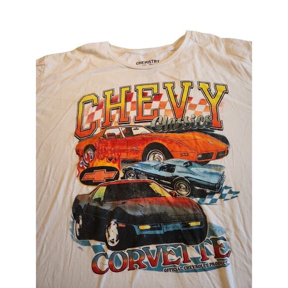 Chemistry Men's L Chevy Classic Corvettes Graphic T-shirt Size 3XL - Picture 2 of 7
